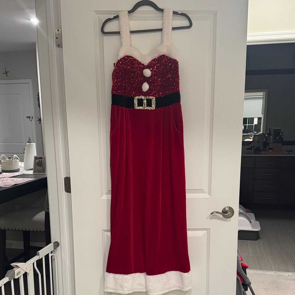 Love on a Hanger Red and White Jumpsuit